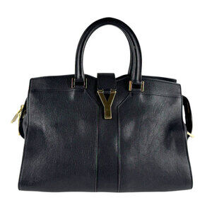 Saint Laurent handbag Y Cabas leather Black